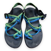 Chaco ZX/2 Strappy Vibram Women’s 7 Eiver Hiking Water sandal Blue Green - £28.81 GBP