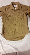 USMC US MARINES CORPS KHAKI SHADE 2122 QUARTER SLEEVE DRESS UNIFORM SHIR... - $22.28