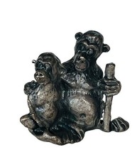 Pewter Figurine Noah&#39;s Ark miniature vtg metal Bible animals Genesis Monkeys ape - £13.45 GBP