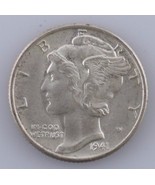 1941 10C Mercury Dime, Gem BU Condition, Full Split Bands, Terrific Eye ... - $983.71 MXN