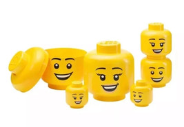 LEGO Storage Head Set, 6-pieces Small Medium Large - NEW Official Genuin... - $62.32