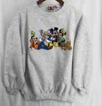VTG 1990s Mickey Inc Purple Minnie Goofy Pluto Gang Pullover Sweatshirt ... - $47.49