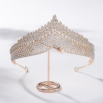 CC Crown Headband Hairband Shine Wedding Hair Accessories for Bridal Baroque Hig - £22.36 GBP