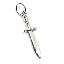 Athame Dagger 3D Tiny Charm 925 Sterling Silver Pagan Wiccan Coven Rituel... - £10.20 GBP