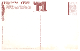 Tharp&#39;s Log Home Rustic Sequoia Park California Chrome Postcard Unposted - £3.82 GBP
