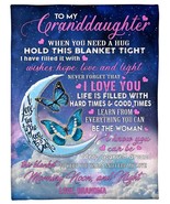 To My Granddaughter Blanket Gift For Girl Love Grandma Moon Sofa Blanket... - $49.10 CAD+