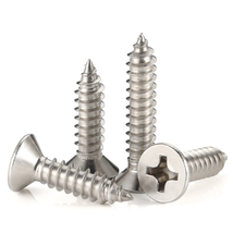 100PCS #10 x 1” Flat Head Self Tapping Wood &amp; Sheet Metal Screws, 304 SS - $15.65