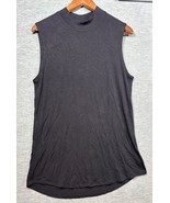 Athleta Womens Sleeveless Black Mock Neck Top S Tunic Athletic Workout - $13.83