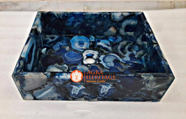 Blue Agate Bathroom Wash Basin Sink Random Handicraft Gems Stone Bathroom Decor - £641.84 GBP+
