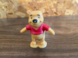 Disney WINNIE THE POOH Figure PVC Cake Topper 3&quot; Plastic Bear Figurine GUC - £3.10 GBP