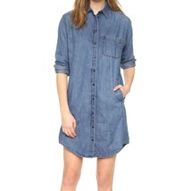 Madewell blue chambray denim button front cozy shirtdress 2 extra small ... - $50.00