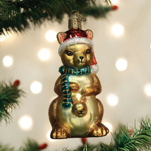 Old World Christmas Christmas Kangaroo Animal Glass Christmas Ornament 12603 - £18.28 GBP