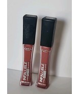 2 Loreal Infallible Pro Matte Lip Gloss 318 Bare Attraction-0.21oz Each - $12.10