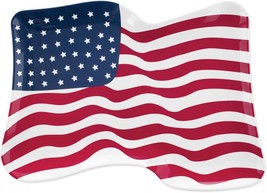 16 Inch  Serving Platter American Flag Shaped Platter for 4th of July - $18.69