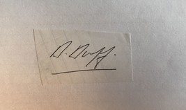 Dick Duff Signed Autographed Signature on 3x5 Index Card - £7.98 GBP