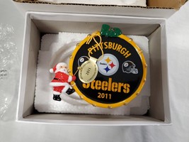 2011 Danbury Mint Pittsburgh Steelers Santa Claus Christmas Ornament w/ box - £31.37 GBP