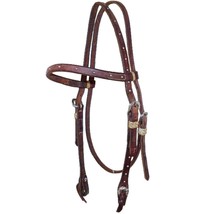 California Equine Products Studded Braided Rawhide Browband Headstall USA Made - £109.50 GBP