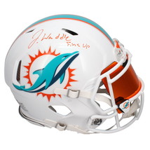 Jaylen Waddle Autographed &quot;Fins Up&quot; Dolphins Authentic Helmet w/ Visor Fanatics - £542.01 GBP
