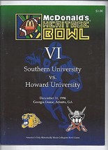 1996 Heritage Bowl Game Program Southern University Howard University - £63.46 GBP