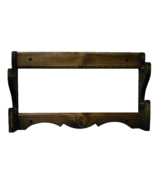 Rustic Wooden 2 Place Gun Rack Rifle Shotgun Wall Mount Display - $34.99