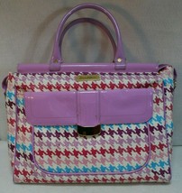 Samantha Brown Pink Lilac Teal Purple Herring Bone Carry-On Luggage Bag - £60.23 GBP