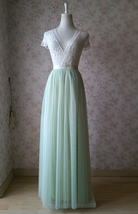 LIGHT GREEN Full Tulle Skirt Bridesmaid Custom Plus Size Tulle Skirts