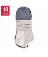 Lucky Brand Super Soft No Show Sock, 10-pair BLUE or BLACK Women&#39;s SZ 4-... - $14.24