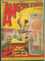 Amazing Stories November 1927-H.G. WELLS-FRANK R. PAUL-G- - £459.41 GBP