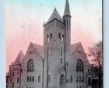 Premier Congrégationaliste Église Bâtiment St Joseph Missouri MO 1908 DB... - $9.04