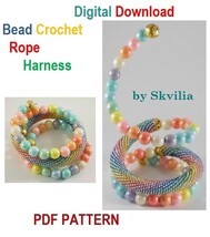 Tutorial memory wrapped bracelet, Beaded rope, Double-Euro bead crochet,... - $6.78 CAD