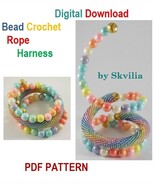Tutorial memory wrapped bracelet, Beaded rope, Double-Euro bead crochet,... - $6.78 CAD