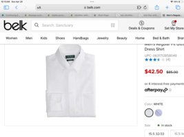 Lauren Ralph Lauren Ultraflex Regular Fit Longsleeve White Shirt size XL 171/2 - £39.84 GBP