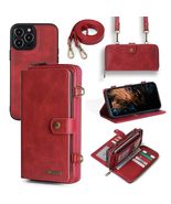 for iPhone 16 PRO (Color: RED) Magnetic Flip Back Case Leather Wallet Mu... - $120.00