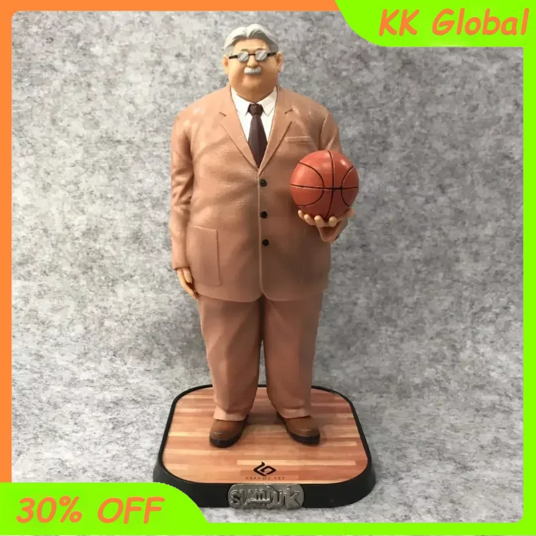 22cm SLAM DUNK Coach Mitsuyoshi Anzai PVC Action Figure Anime Model Collection - £29.52 GBP+