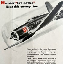 Kidde Fire Extinguisher 1940s Advertisement Lithograph Military Plane DWCC4 - $49.99