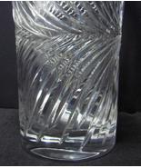 Large Crystal  Vase -Clear Swirl Cuts 10 &#39;&#39;  German Made - $59.90