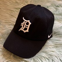 Nike Detroit Tigers Baseball Cap Black Heritage 86 Dri Fit One Size Hat - $21.78