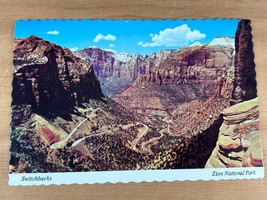 Vintage Postcard, Zion National Park, Utah, Mt. Carmel Highway Trail - $4.75