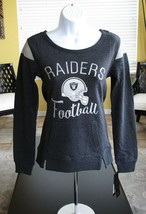 NFL Football Team Apparel Oakland Raiders Women Juniors French Terry Shirt Sz XS - £26.65 GBP