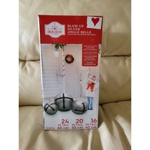 Holiday Time Blow Up Silver Jingle Bells Christmas Inflatable Decor - $479.60 MXN