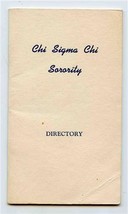 Chi Sigma Chi Sorority Directory 1926 - 1949 Marquette University Milwaukee WI - £22.15 GBP