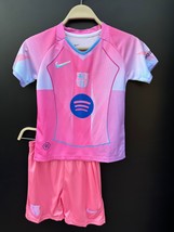Barcelona Pink Special Kids Soccer Kit | Sizes 4-12 Years | Free USA Shi... - $78.00