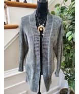A New Day Women&#39;s Gray Polyester Long Sleeve Open Front Knit Sweater Siz... - $25.00