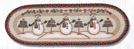 Earth Rugs OP-81 Moon &amp; Star Snowman Oval Patch Runner 13&quot; x 36&quot; - £34.95 GBP