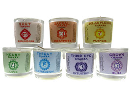 Crystal Journey 2.25x2.5 Glass Jar Chakra Votive Scented Meditation Candles USA - £11.85 GBP+