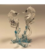 Swarovski Crystal Seahorse Pair on Turquoise Coral Figurine 885589 - Box... - £118.61 GBP