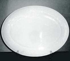 Michael Aram Garland Romance Oval Serving Platter 14.5 White Waterford NEW NoBox - £57.07 GBP
