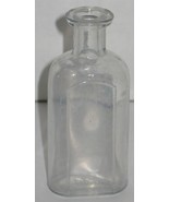 Vintage Rectangular Clear Glass Bottle Medicine Prop Vase Barn Dig Dump ... - €9,41 EUR