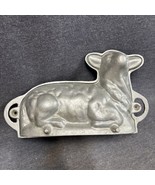 Vintage 2 Piece Easter Cast Aluminum Sheep Lamb 3-D Baking Cake Mold W/R... - £22.30 GBP