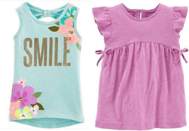 allbrand365 designer Toddlers Smile Floral T-Shirt,Mint/Purple Size 18 M... - $19.80
